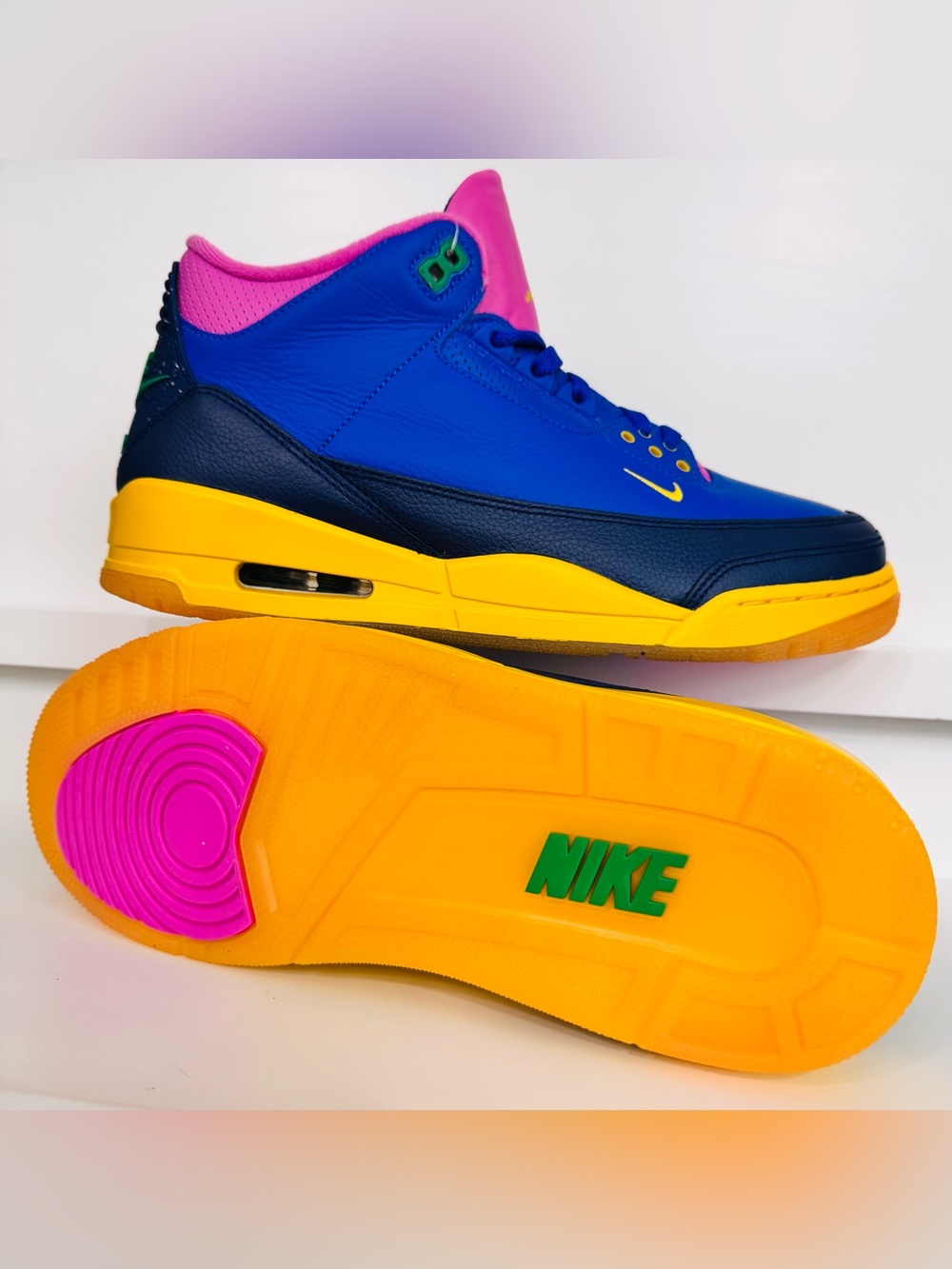 Jordan 3 Retro Brazil IV4871-400 Size 10.5 DS Hangtag + Extra Laces No Box🇧🇷 - Picture 2 of 16